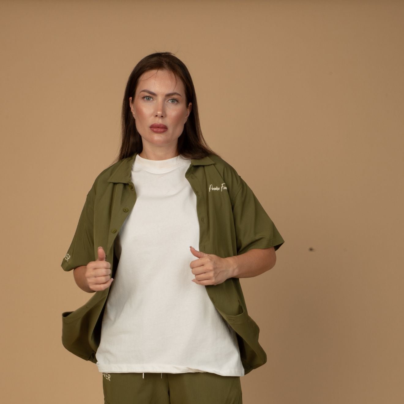 Half-sleeve Olive shirt